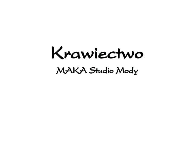 MAKA Studio Mody Marzena Kania