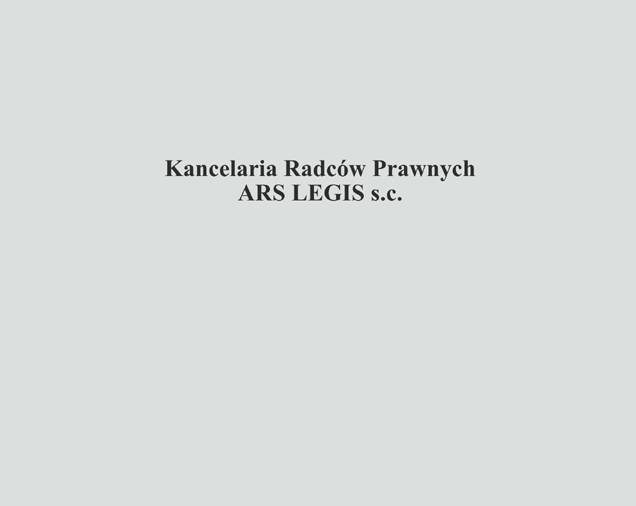 Kancelaria Radców Prawnych ARS LEGIS Joanna Tudyka-Zwolińska, Agata Smolarska-Potempa s.c.