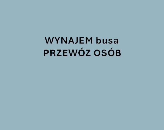 FHU Daniel – Wynajem busa