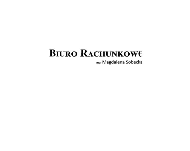 Biuro Rachunkowe Magdalena Sobecka